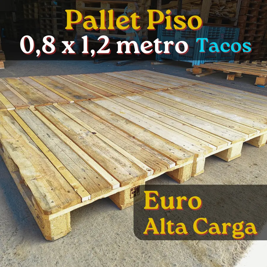 Pallet Piso Euro 0.8×1.2 mts, Rustico