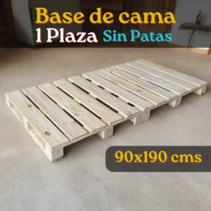 Base de Cama 1 Plaza Sin Patas
