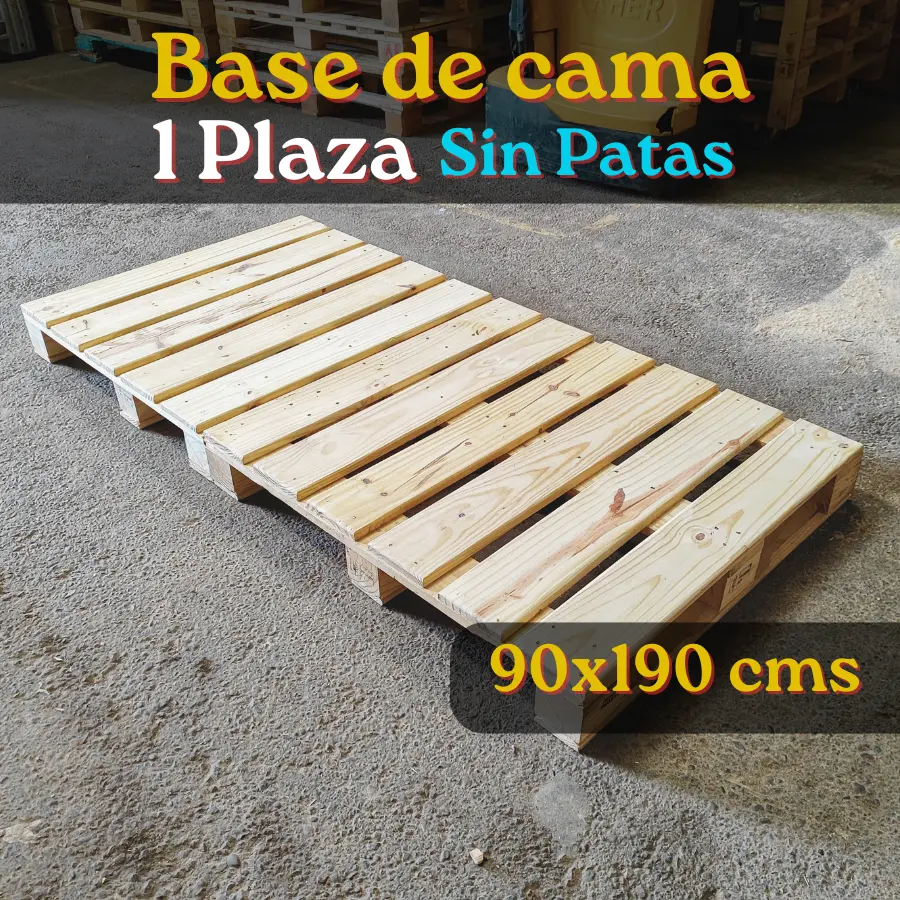 Base de Cama 1 Plaza Sin Patas - Imagen 3