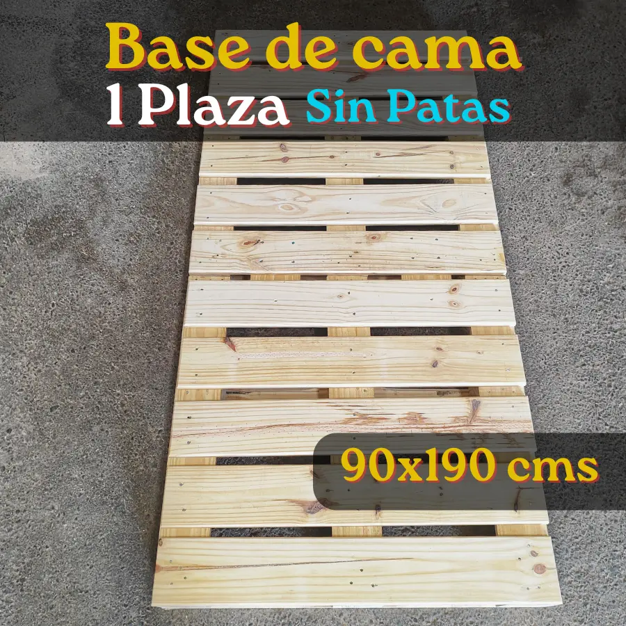 Base de Cama 1 Plaza Sin Patas - Imagen 2