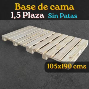 Base de Cama 1,5 Plaza Sin Patas