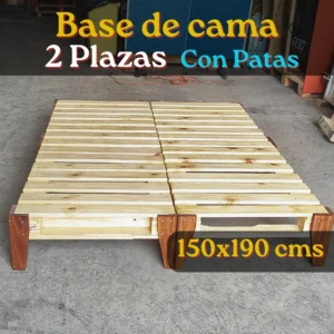 Base de Cama 2 Plazas Con Patas
