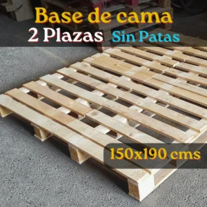 Base de Cama 2 Plazas Sin Patas
