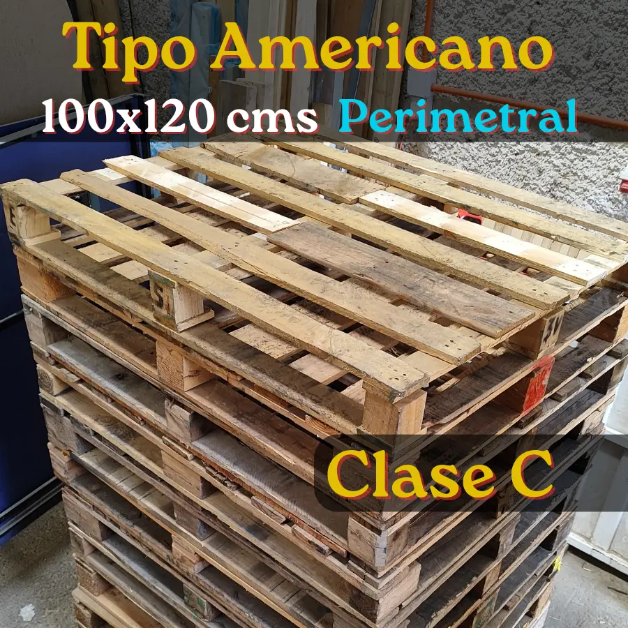 Pallet Clase C, 1x1.2 mts 9 Tacos, Perimetral - Image 2