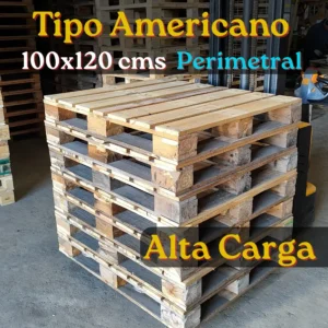 Pallet Alta Carga, 1x1.2 mts 9 Tacos, Perimetral