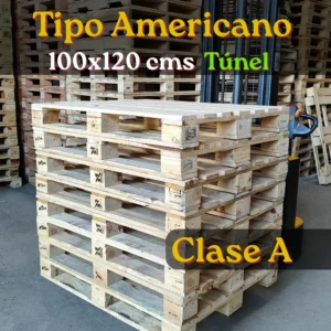 Pallet Clase A, 1x1.2 mts 9 Tacos, Tunel