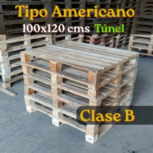 Pallet Clase B, 1x1.2 mts 9 Tacos, Tunel