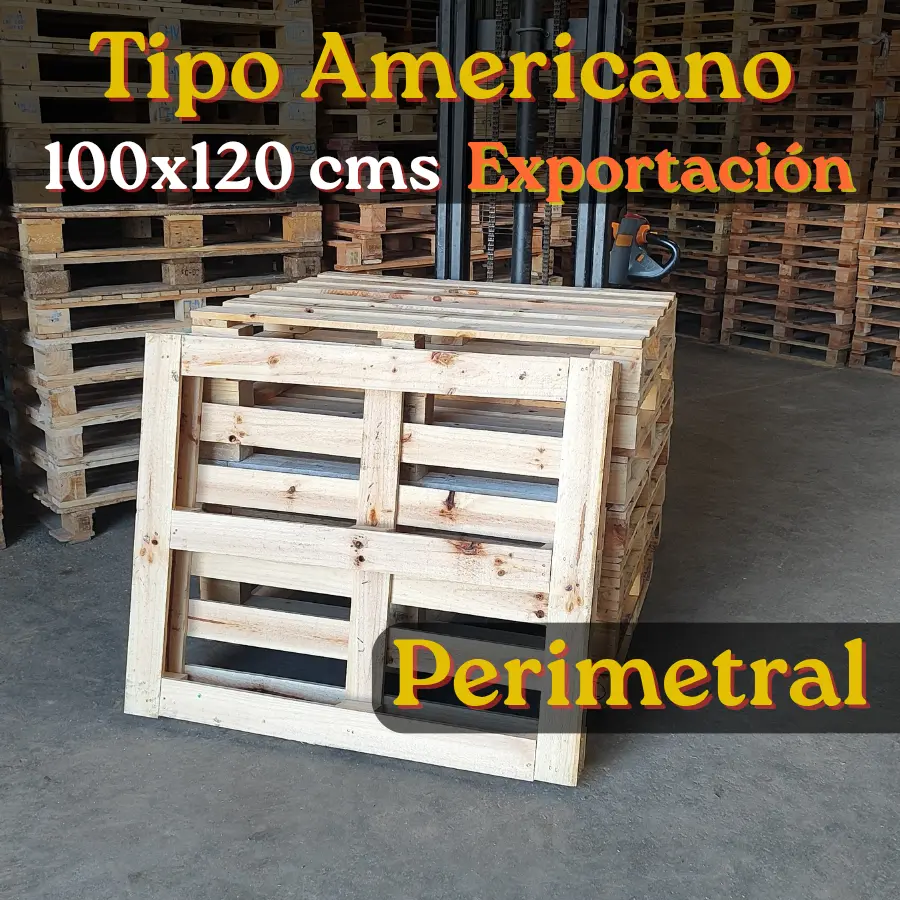 Pallet Exportacion, 1x1.2 mts 9 Tacos, Perimetral - Image 3
