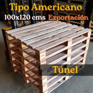 Pallet Exportacion, 1x1.2 mts 9 Tacos, Tunel