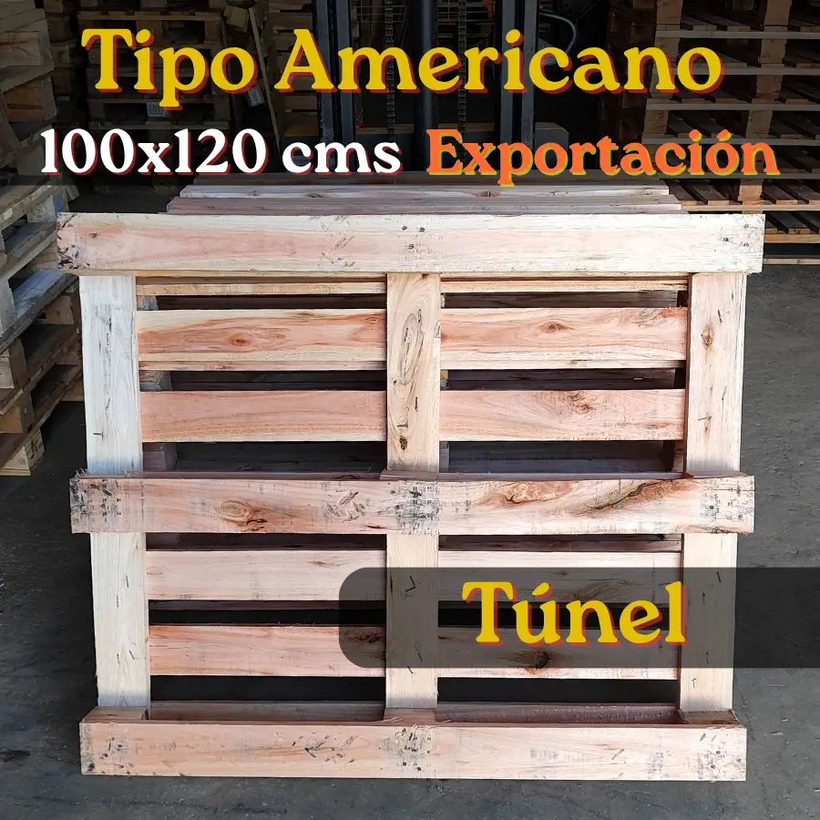 Pallet Exportacion, 1x1.2 mts 9 Tacos, Tunel - Image 2