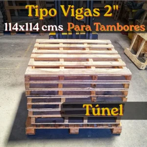 Pallet Clase B, 1,14x1.14 mts para Tambores